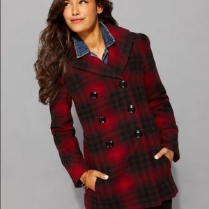 Aeropostale Red & Black Peacoat